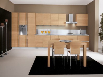 Mẫu tủ bếp laminate Kiểu I